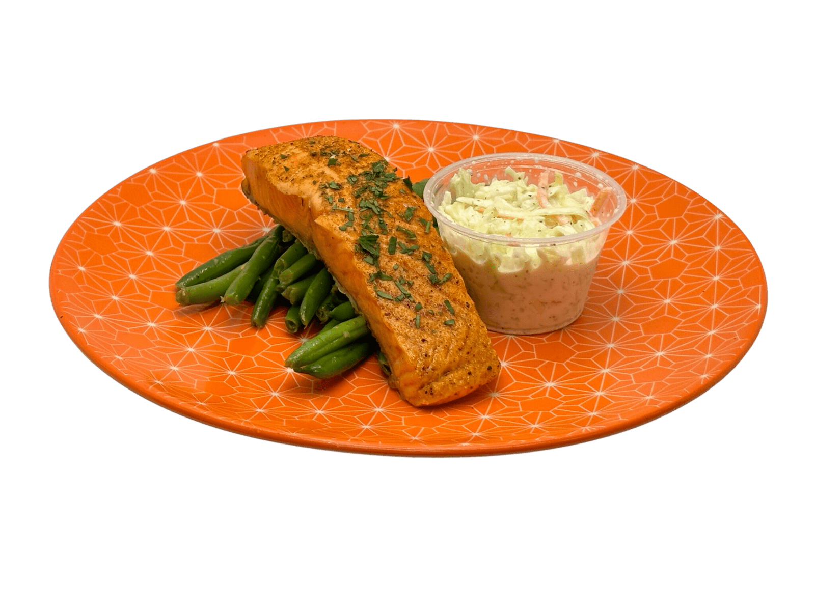 Blackened Salmon with Coleslaw, Green Beans - Whole Body Fuel