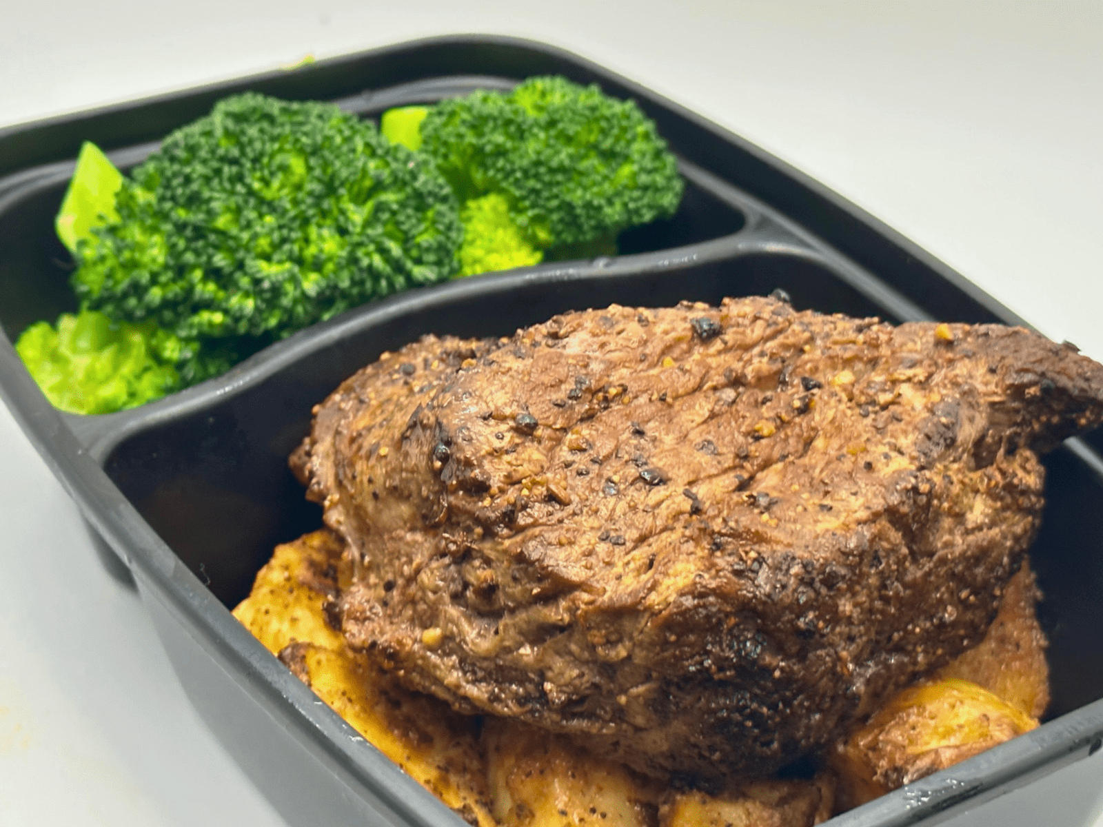 Grilled Steak with Roasted Potatoes, Steamed Broccoli - Whole Body Fuel